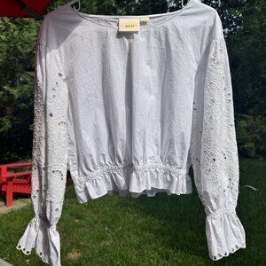 Maeve by Anthropologie white crop top size small